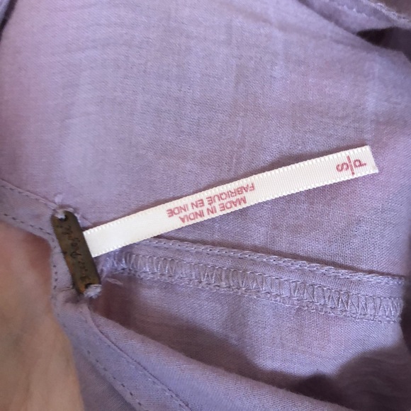 Free People whimsical Purple Blouse Stars and Moon beading - Picture 8 of 8